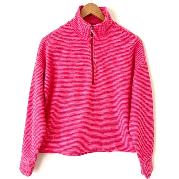 Sweaty Betty Rest Up Half Zip Pullover Sweatshirt Tulip Red Womens Size 6 - Picture 1 of 11